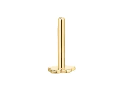 9ct Yellow Gold Plain Flower Labret Tube 3mm