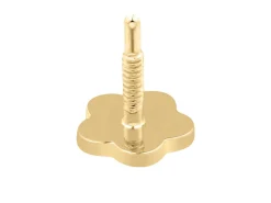 9ct Yellow Gold Plain Flower Labret Post 4mm