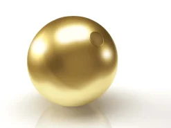 9ct Yellow Gold Plain Round 4mm 2 Hole Bead Lightweight