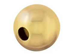 9ct Yellow Gold Plain Round 8mm 1 Hole Bead Heavyweight