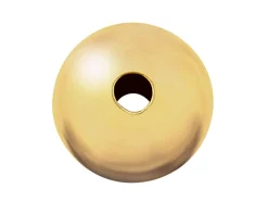 18ct Yellow Gold Plain Round 3mm 2 Hole Bead Heavyweight