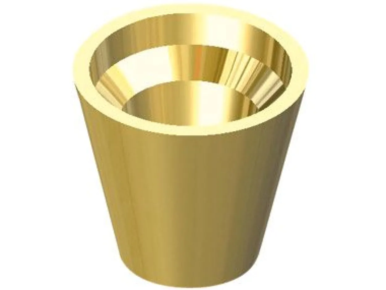 9ct Yellow Gold Plain Rubover Collet 3.5mm Light