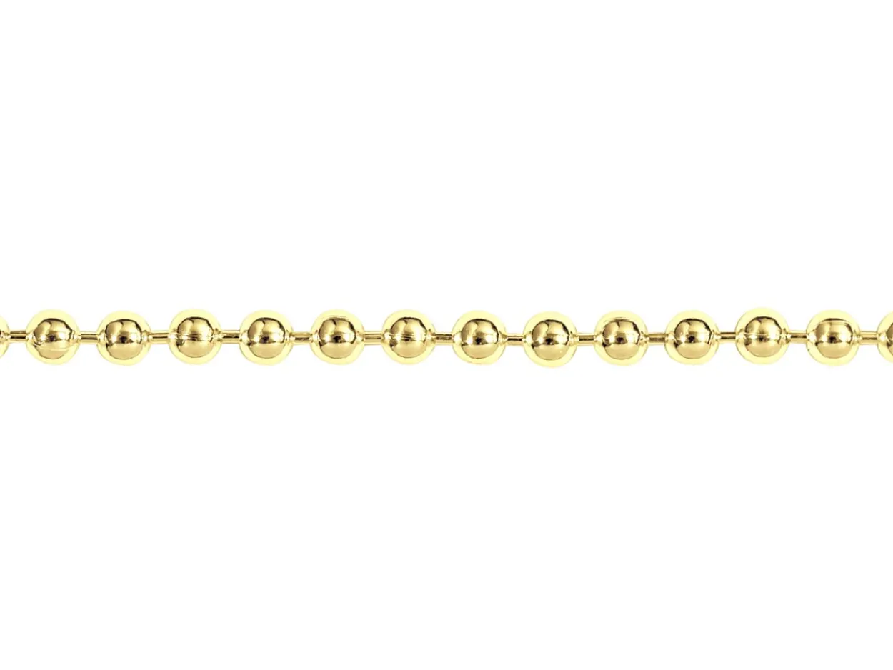 14ct Yellow Gold Plated 2.0mm Ball Chain 18"/45cm Unhallmarked