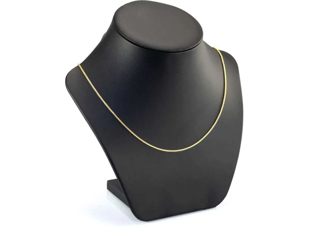 14ct Yellow Gold Plated 1.5mm Box Chain 18"/45cm Unhallmarked