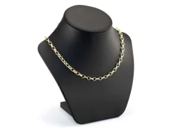 14ct Yellow Gold Plated 5.4mm Diamond Cut Oval Belcher Chain 18