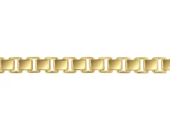 14ct Yellow Gold Plated 3.0mm Diamond Cut Box Chain 18