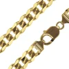 14ct Yellow Gold Plated 9.3mm Diamond Cut Curb Chain 18"/45cm Unhallmarked