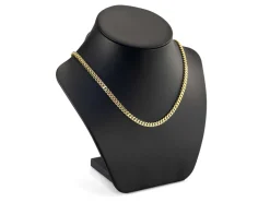 14ct Yellow Gold Plated 4.9mm Diamond Cut Tight Curb Chain 18