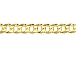 14ct Yellow Gold Plated 4.7mm Diamond Cut Curb Chain 18