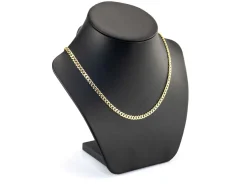 14ct Yellow Gold Plated 4.7mm Diamond Cut Curb Chain 18