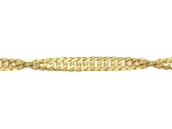 14ct Yellow Gold Plated 2.8mm Diamond Cut Singapore Chain 18