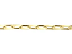 14ct Yellow Gold Plated 3.1mm Diamond Cut Paperclip Chain 18