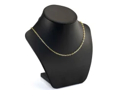 14ct Yellow Gold Plated 3.1mm Diamond Cut Paperclip Chain 18
