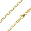 14ct Yellow Gold Plated 3.7mm Diamond Cut Paperclip Chain 18"/45cm Unhallmarked