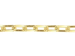 14ct Yellow Gold Plated 3.7mm Diamond Cut Paperclip Chain 18
