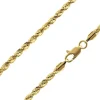 14ct Yellow Gold Plated 3.0mm Diamond Cut Rope Chain 18"/45cm Unhallmarked