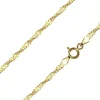 14ct Yellow Gold Plated 2.2mm Diamond Cut Singapore Chain 18"/45cm Unhallmarked