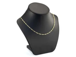 14ct Yellow Gold Plated 2.2mm Diamond Cut Singapore Chain 18