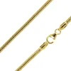 14ct Yellow Gold Plated 3.1mm Diamond Cut Round Snake Chain 18"/45cm Unhallmarked
