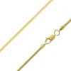 14ct Yellow Gold Plated 1.9mm Diamond Cut Round Snake Chain 18"/45cm Unhallmarked
