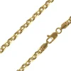 14ct Yellow Gold Plated 3.9mm Diamond Cut Oval Trace Chain 18"/45cm Unhallmarked