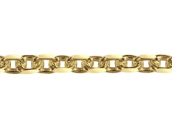 14ct Yellow Gold Plated 3.9mm Diamond Cut Oval Trace Chain 18