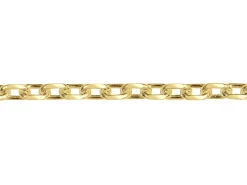 14ct Yellow Gold Plated 2.9mm Diamond Cut Oval Trace Chain 18