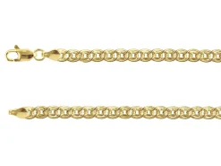 14ct Yellow Gold Plated 2.9mm Double Curb Chain 18"/45cm Unhallmarked