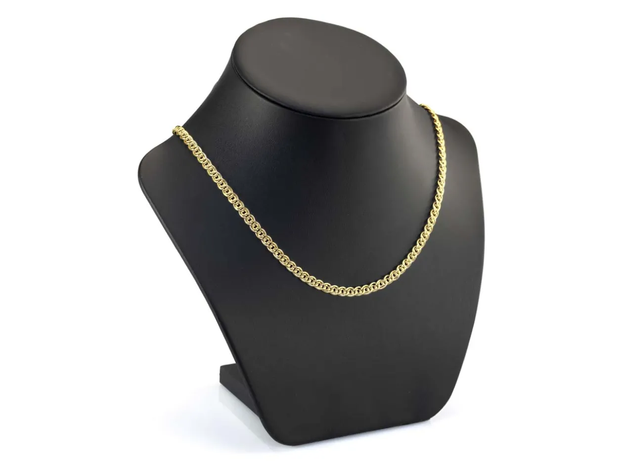 14ct Yellow Gold Plated 2.9mm Double Curb Chain 18"/45cm Unhallmarked