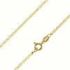 14ct Yellow Gold Plated 1.7mm Flat Filed Curb Chain 18"/45cm Unhallmarked