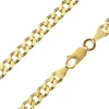 14ct Yellow Gold Plated 5.7mm Flat Filed Curb Chain 18"/45cm Unhallmarked