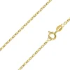 14ct Yellow Gold Plated 1.9mm Flat Filed Oval Trace Chain 18"/45cm Unhallmarked