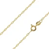 14ct Yellow Gold Plated 1.8mm Flat Filed Oval Trace Chain 18"/45cm Unhallmarked