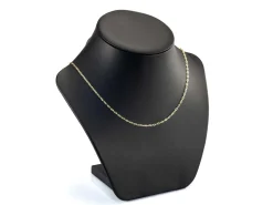 14ct Yellow Gold Plated 1.8mm Flat Filed Oval Trace Chain 18