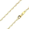 14ct Yellow Gold Plated 2.8mm Heart Shaped Link Chain 18"/45cm Unhallmarked