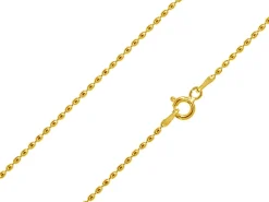 14ct Yellow Gold Plated 1.5mm Oval Bead Chain 18"/45cm Unhallmarked