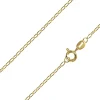 14ct Yellow Gold Plated 1.7mm Oval Trace Chain 18"/45cm Unhallmarked