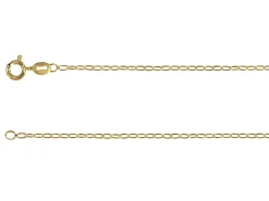 14ct Yellow Gold Plated 1.7mm Oval Trace Chain 18"/45cm Unhallmarked
