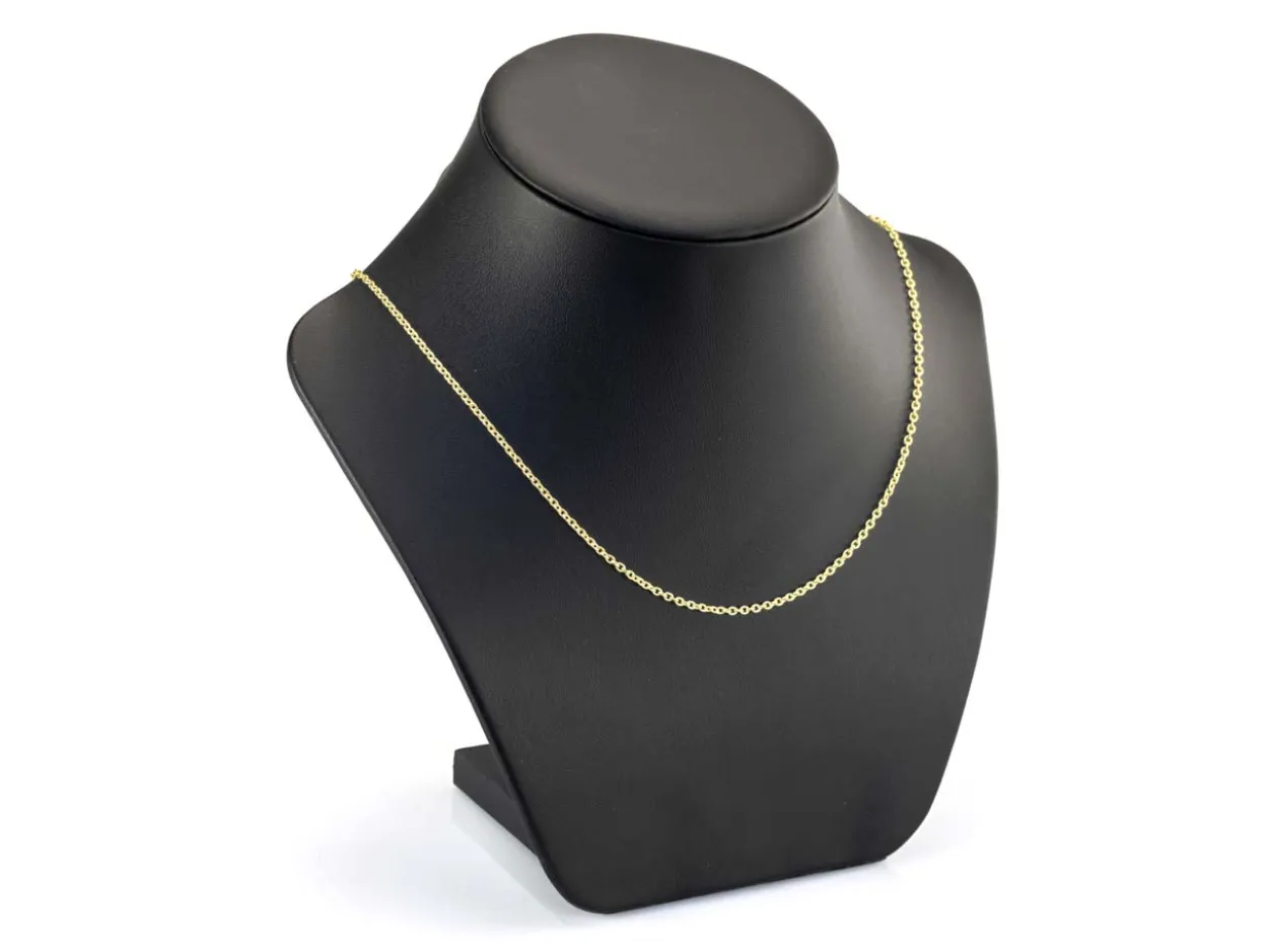 14ct Yellow Gold Plated 2.0mm Oval Trace Chain 18"/45cm Unhallmarked