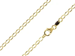 14ct Yellow Gold Plated 3.6mm Oval Trace Chain 18"/45cm Unhallmarked