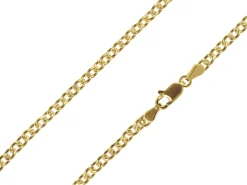 14ct Yellow Gold Plated 3.0mm Oval Trace Chain 18"/45cm Unhallmarked