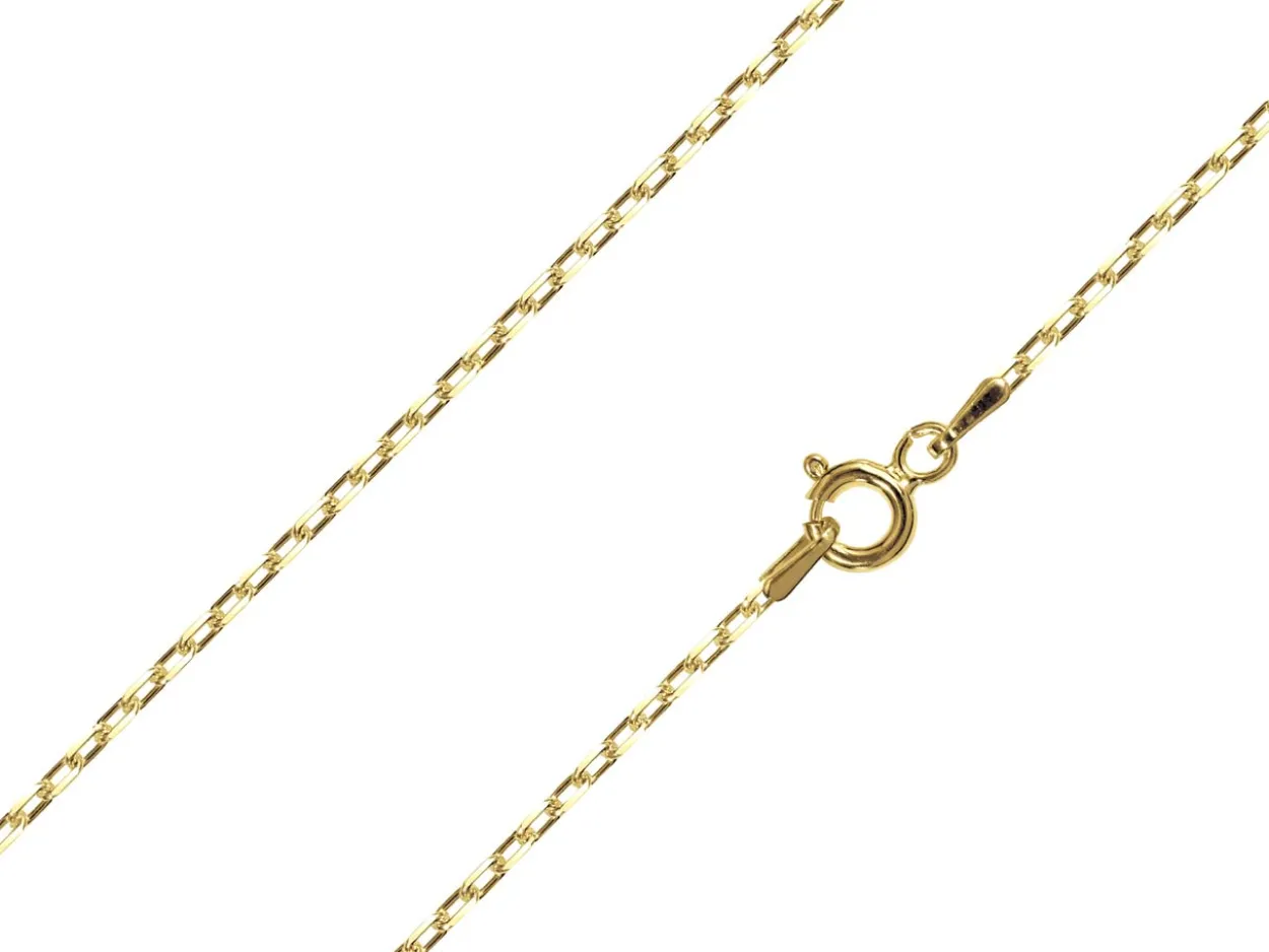 14ct Yellow Gold Plated 1.7mm Paperclip Chain 18"/45cm Unhallmarked