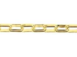14ct Yellow Gold Plated 4.1mm Paperclip Chain 18