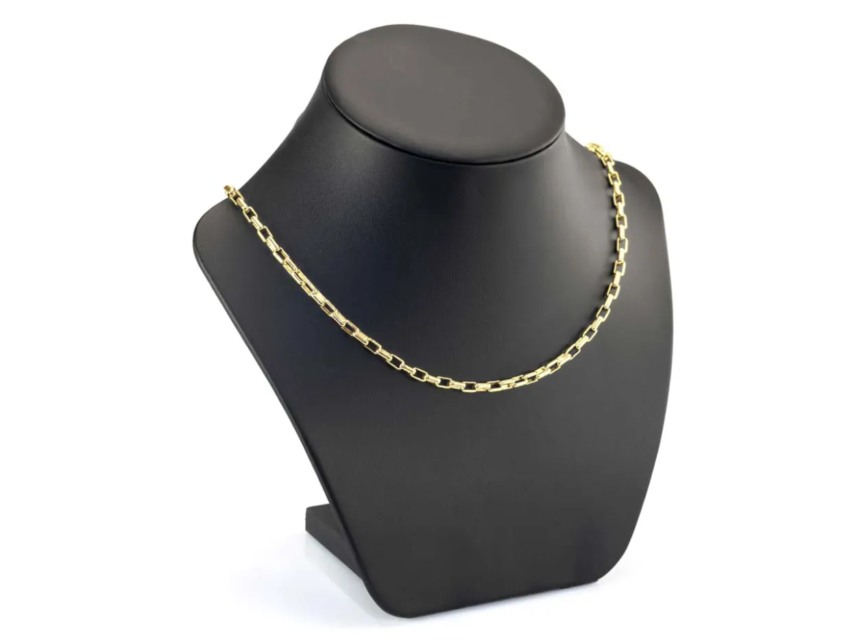 14ct Yellow Gold Plated 4.1mm Paperclip Chain 18"/45cm Unhallmarked