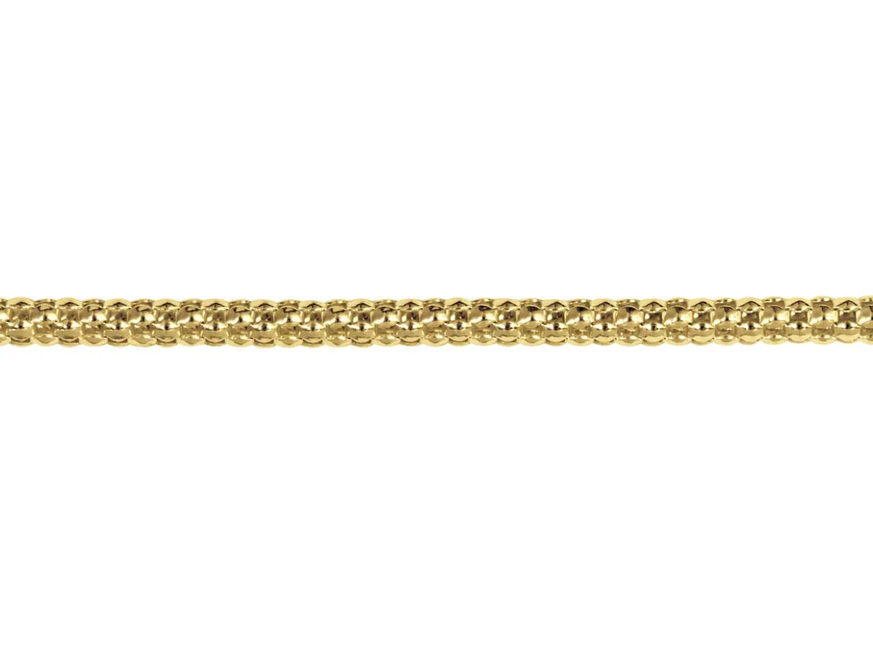 14ct Yellow Gold Plated 1.8mm Popcorn Chain 18"/45cm Unhallmarked