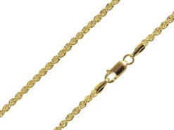 14ct Yellow Gold Plated 2.8mm Rope Chain 18"/45cm Unhallmarked