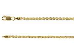 14ct Yellow Gold Plated 2.8mm Rope Chain 18"/45cm Unhallmarked