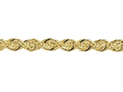 14ct Yellow Gold Plated 3.4mm Rope Chain 18