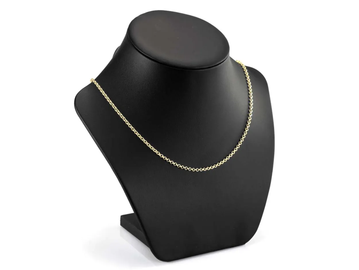 14ct Yellow Gold Plated 2.5mm Round Belcher Chain 18"/45cm Unhallmarked