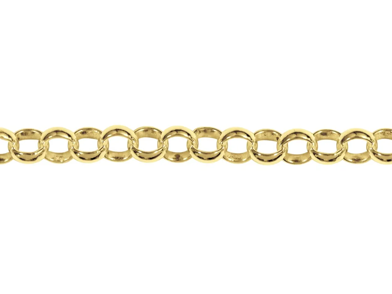 14ct Yellow Gold Plated 3.5mm Round Belcher Chain 18"/45cm Unhallmarked